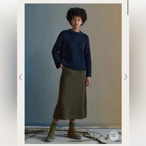 NWT ‘Poetry’ Knitted Skirt; Size US 8; Forest Grey